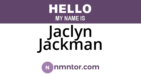 Jaclyn Jackman