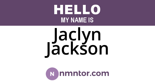 Jaclyn Jackson