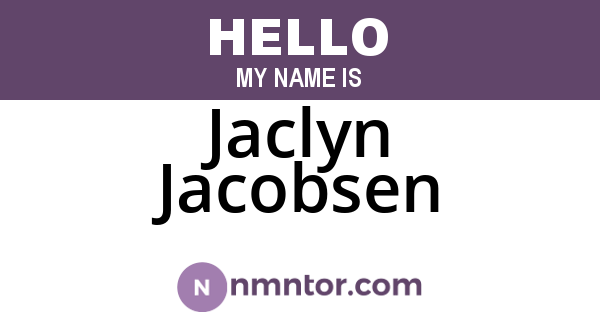 Jaclyn Jacobsen