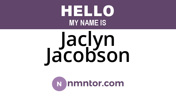 Jaclyn Jacobson