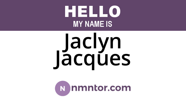 Jaclyn Jacques