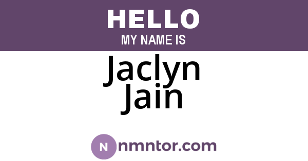 Jaclyn Jain