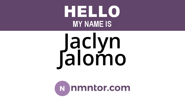 Jaclyn Jalomo