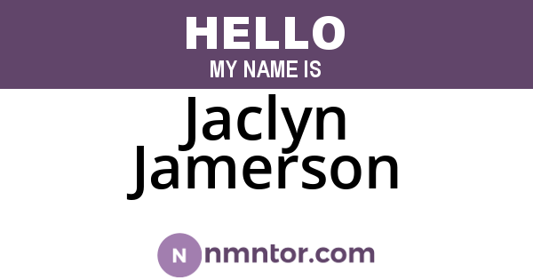 Jaclyn Jamerson