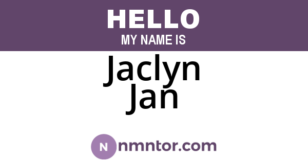 Jaclyn Jan