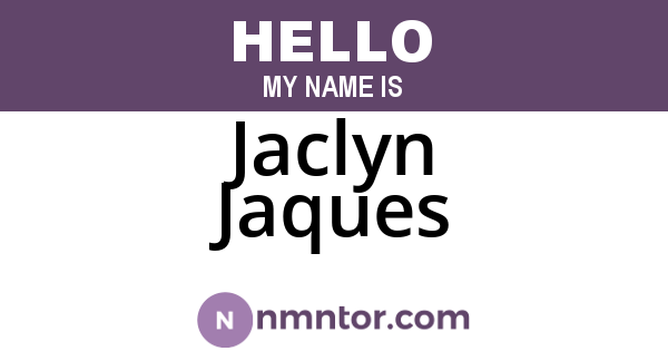 Jaclyn Jaques