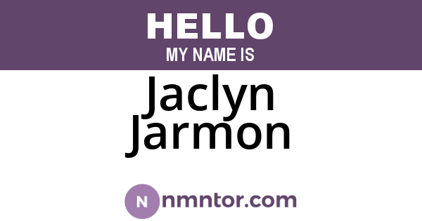 Jaclyn Jarmon