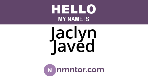 Jaclyn Javed