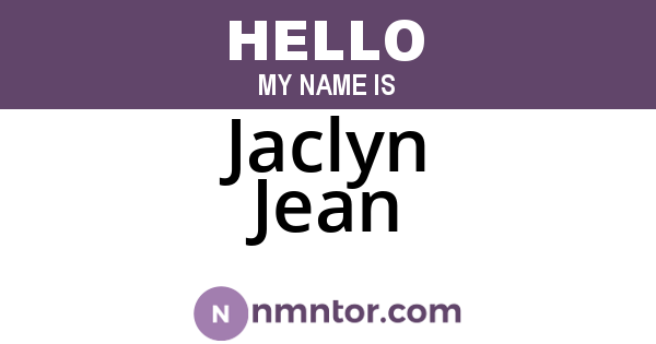 Jaclyn Jean