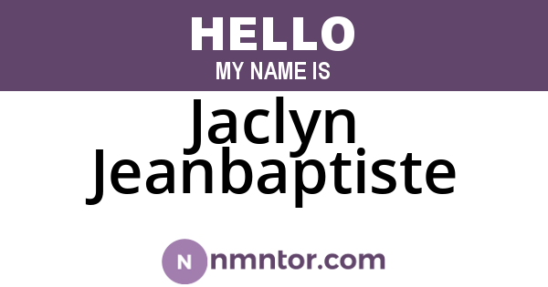 Jaclyn Jeanbaptiste