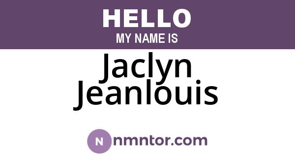 Jaclyn Jeanlouis