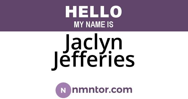 Jaclyn Jefferies