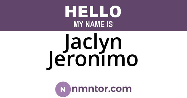 Jaclyn Jeronimo