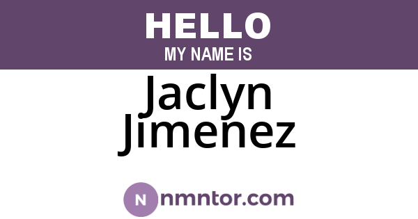 Jaclyn Jimenez