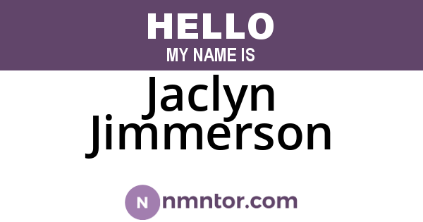 Jaclyn Jimmerson