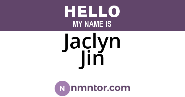 Jaclyn Jin