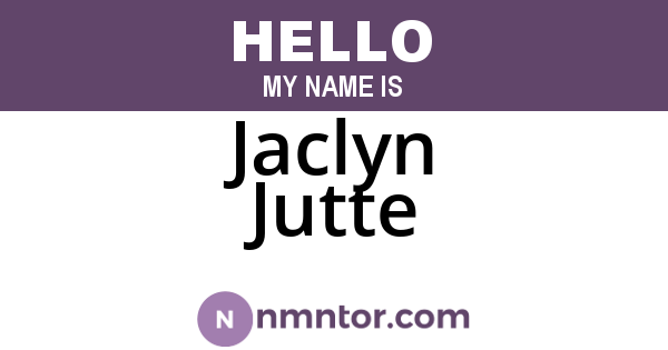 Jaclyn Jutte