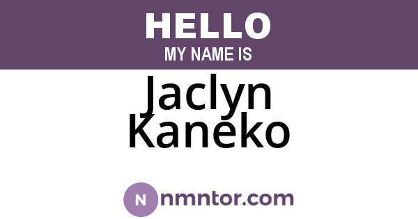 Jaclyn Kaneko