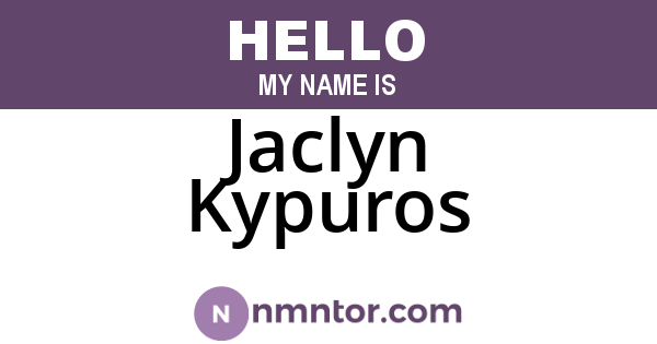 Jaclyn Kypuros
