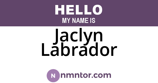 Jaclyn Labrador