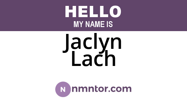 Jaclyn Lach