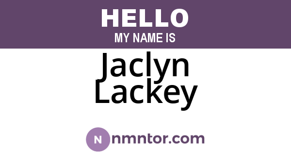 Jaclyn Lackey