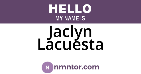 Jaclyn Lacuesta