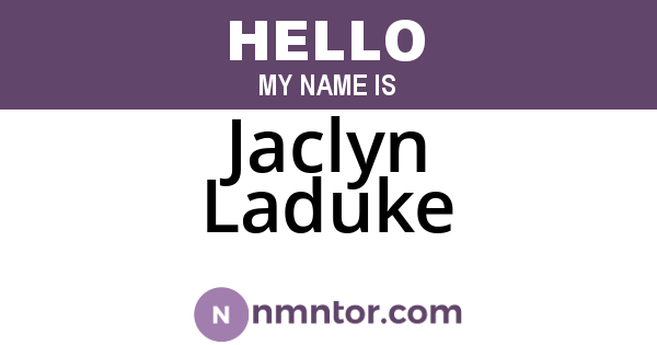 Jaclyn Laduke