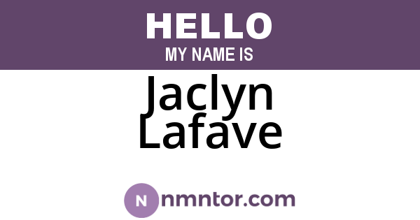 Jaclyn Lafave