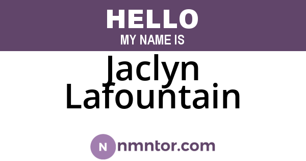 Jaclyn Lafountain