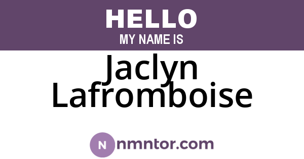 Jaclyn Lafromboise