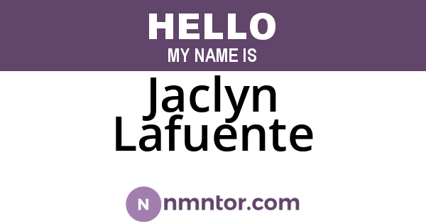 Jaclyn Lafuente
