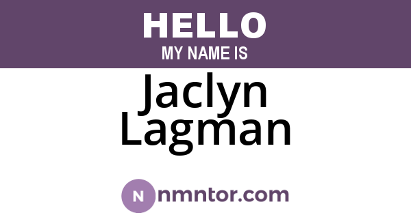 Jaclyn Lagman