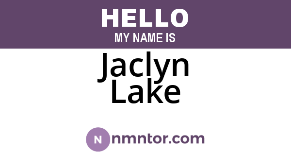 Jaclyn Lake