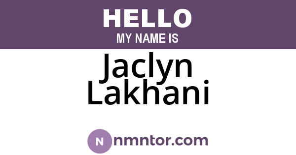 Jaclyn Lakhani