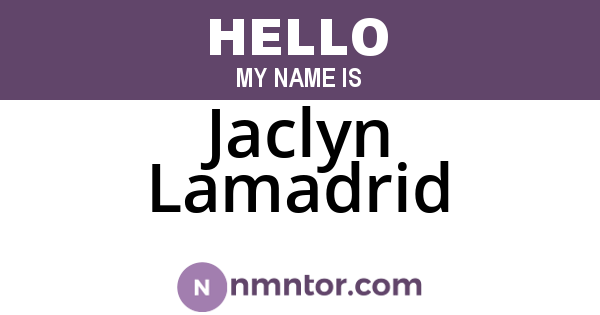 Jaclyn Lamadrid
