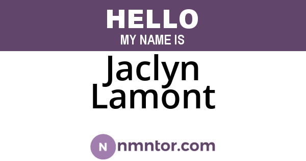 Jaclyn Lamont