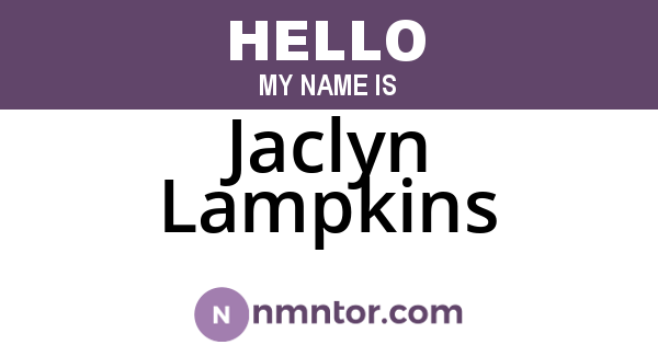 Jaclyn Lampkins