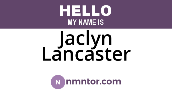 Jaclyn Lancaster