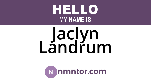 Jaclyn Landrum
