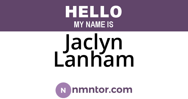 Jaclyn Lanham
