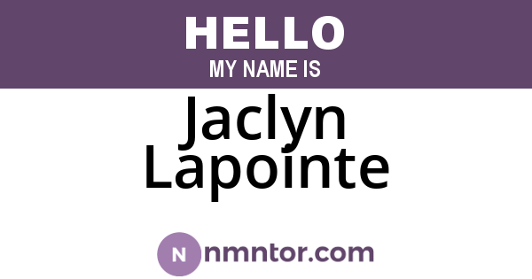 Jaclyn Lapointe