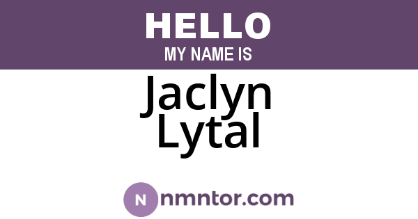 Jaclyn Lytal