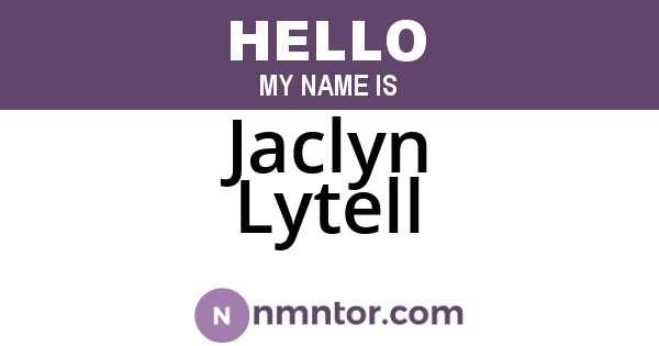 Jaclyn Lytell