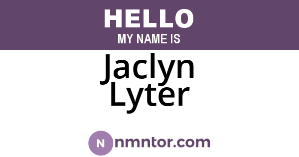 Jaclyn Lyter