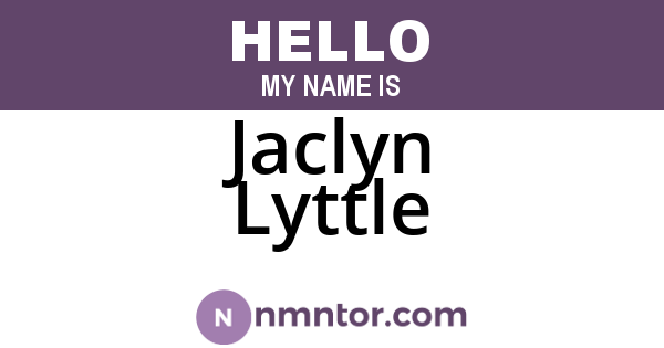 Jaclyn Lyttle