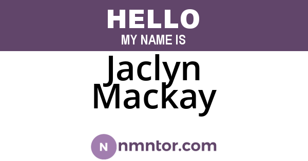 Jaclyn Mackay