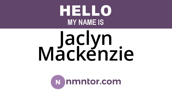 Jaclyn Mackenzie