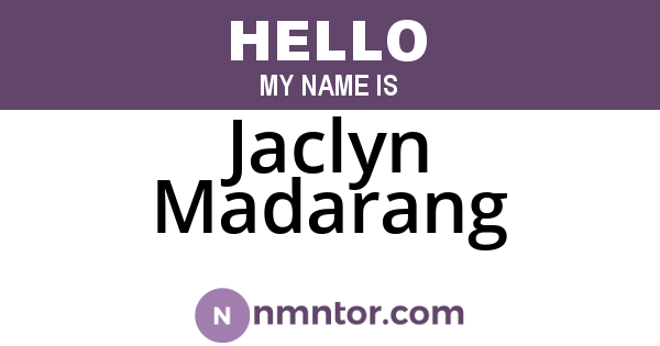 Jaclyn Madarang
