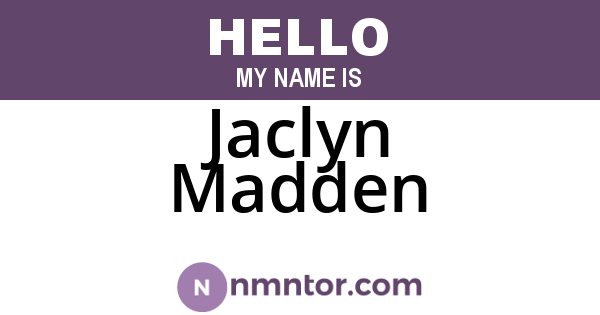 Jaclyn Madden